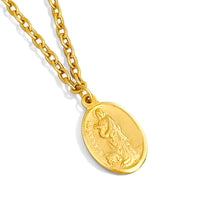 NEW!!! Santa Agatha ✨ Patron Saint of Breast Cancer 💗 Medium Oval Charm ✨CAMILA Chain✨Short Necklace 18”-20”✨