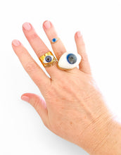 ONLY 1 LEFT!!! OJON 👁️ 🪬 RING Resin & Metal ❤️ Adjustable