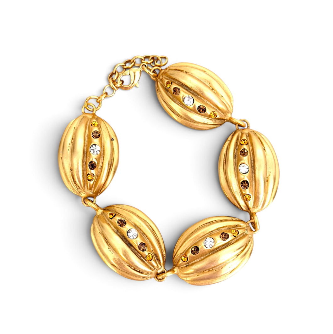 Cacao Bracelet 7 1/2” with adj chain 2 1/2 inches