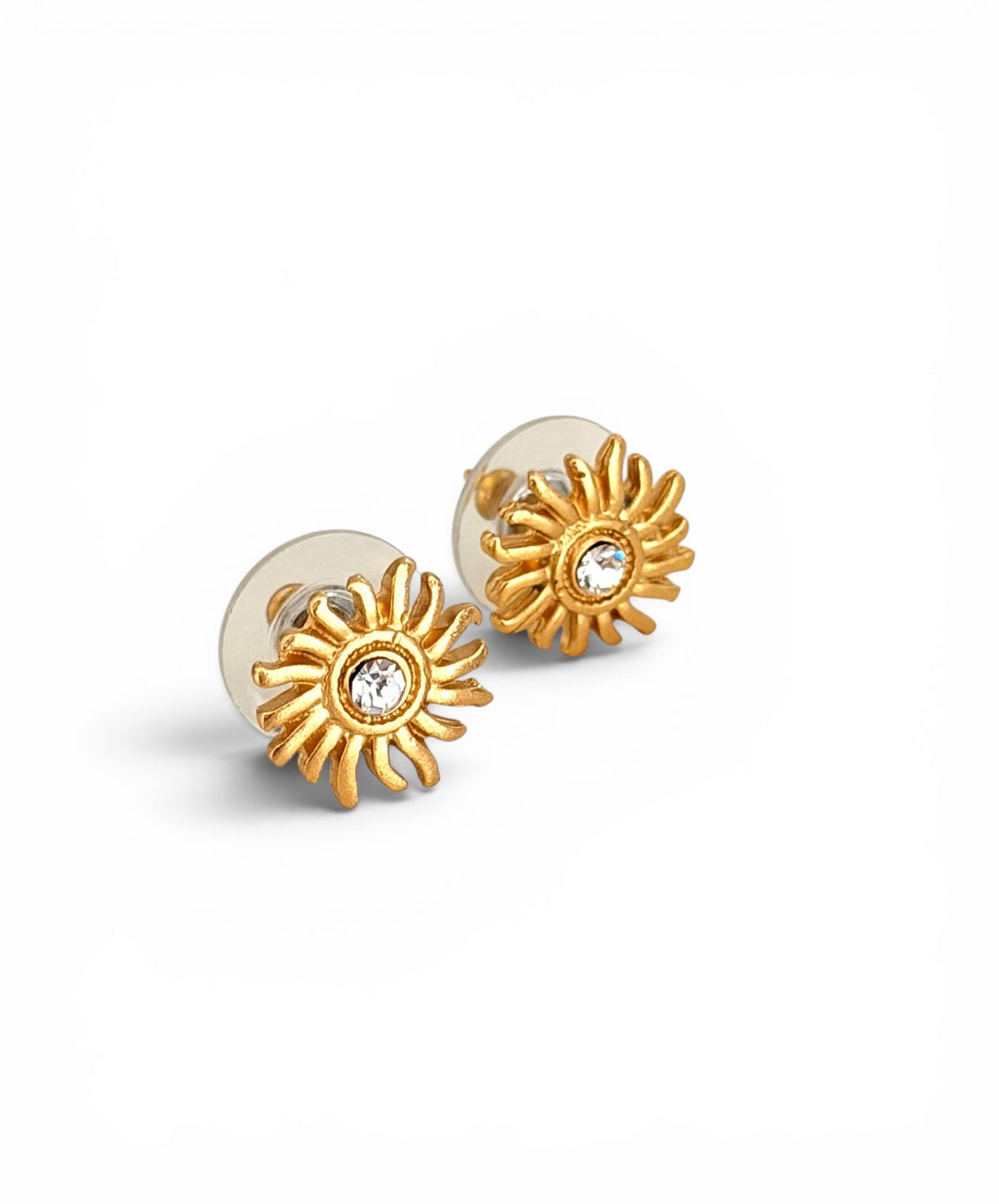 Sol ☀️ Post Earrings with Crystal