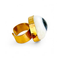 ONLY 1 LEFT!!! OJON 👁️ 🪬 RING Resin & Metal ❤️ Adjustable