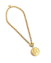 Horse Head Medallion Charm with Estefania Chain & Toggle Short Necklace 20”