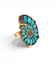 Nautilus in Genuine Turquoise RING only SIZE 8