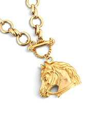 Horse Head with Signature Toggle & Isabela Chain Short Necklace 22”
