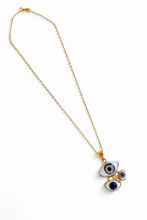 ONLY 1 LEFT!!! OJOS 👁️🪬Necklace ✨ Metal with Gold Plate 🧿 Short 20”
