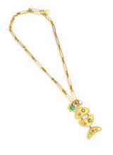 ONLY 1 LEFT!!! Pescare Medium Dangle Turquoise Color with Pearl ✨Short Necklace