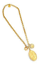 Angel de la GUARDA Medallón✨ “Ángel de mi guarda, dulce compañía, no me desampares ni de noche ni de día” ✨ ESTEFANIA Chain Short Necklace 20”-22”✨ Choose Initial ⬇️