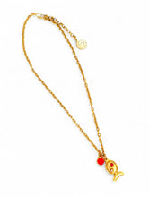 Pescaito Bubble 🫧 Fish Small Coral 🪸 Color ☀️ With Charm ❤️ CAMILA Chain Short Necklace 16”-18”