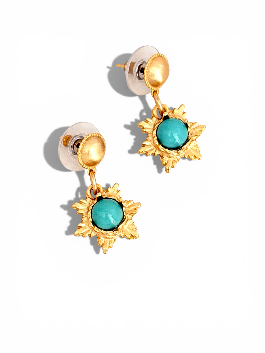 Star Rays Earrings Small in Turquoise