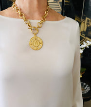 NEW! ONLY 1 LEFT!!! Virgen de Del CARMEN Medallion with ISABELA Chain Pearl & CZ Pendant ✨SHORT Toggle Necklace 20”