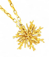 SOLD OUT!!! Snowflake Coral Like 🪸 Statement Pendant Approx 3.5” in GOLD ⭐️ Long Necklace 30”