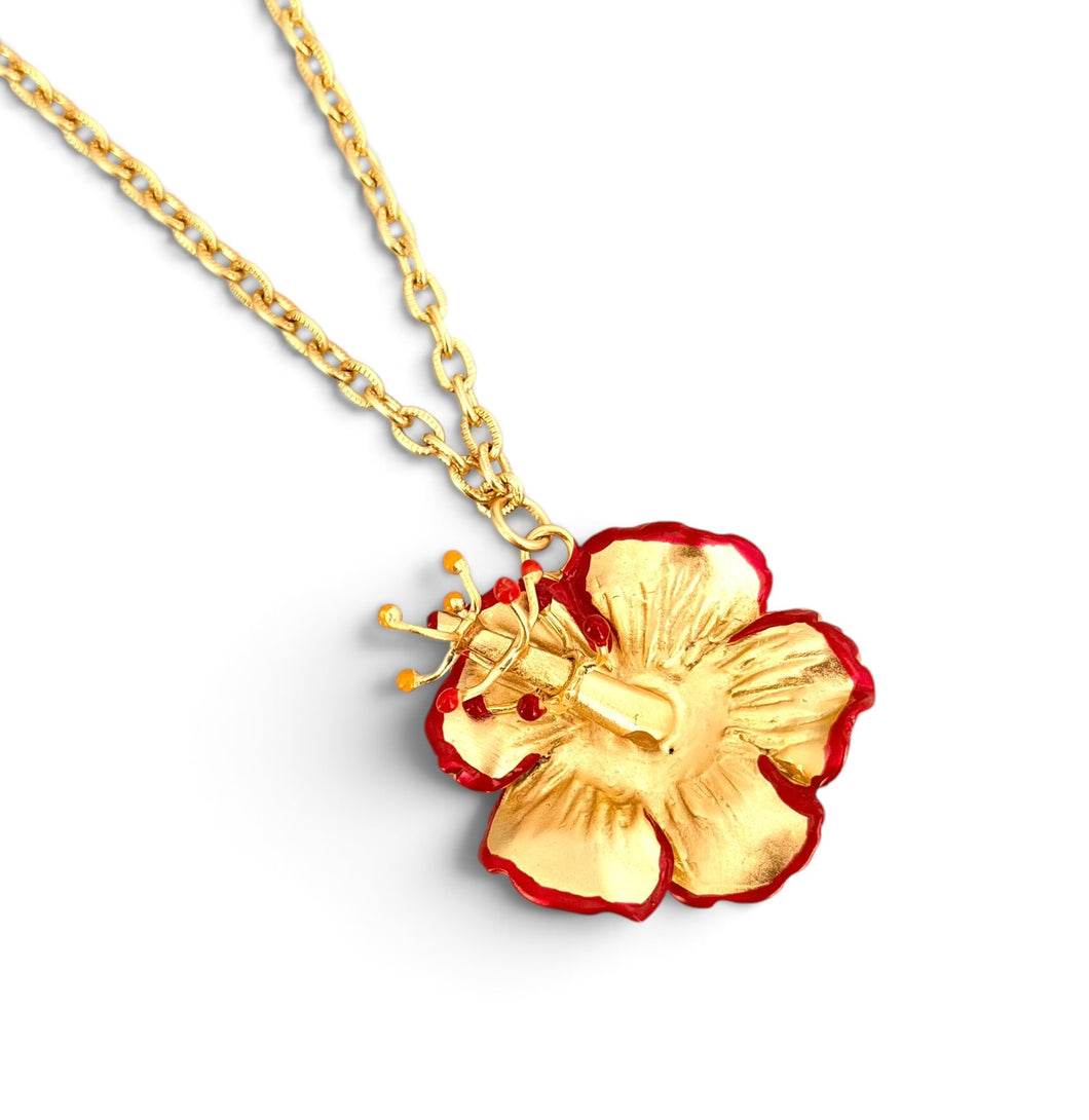 Flor de Maga Medium Pendant on Camila Chain Short 18”-20”