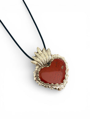 Corazon Red Jasper Long Necklace