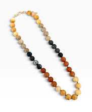 Carnelian & Smoky Quartz Multi Combination Hand Knotted Necklace Short 20”-22” with Gold 14K Vermeil Closure