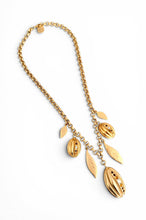 Cacao & Leaf Charm Necklace Short 20-22” Estefania Chain