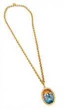 La Asuncion de la Virgen Color Medallion with Pearls with Estefania Chain ✨ Long Necklace 30”