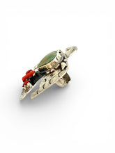 Ave Navajo RING Adj. con Turquesa y Coral