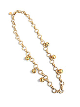 Sphere Dot Multi Charm on Isabela Chain Long Necklace 30”