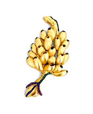 JUST ARRIVED!!! Racimo de Guineos 🍌 🍃 Pin 🧷 with Hand Painted Enamel Detail