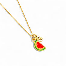 SANDIA 🍉 w/ Mini PAVE Initial on Thin MIA Chain 16” Adj to 18” ✨ Choose Initial ⬇️