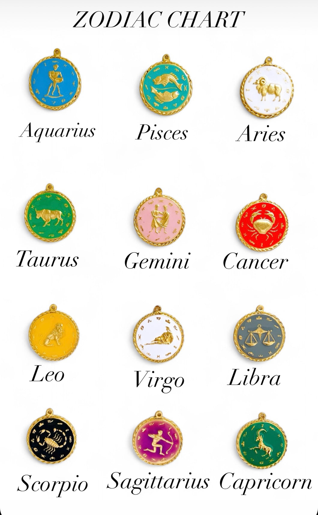 Zodiac sign jewelry chart 60 photos