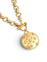Large Medallion Signature Necklace with Isabela Chain 20”