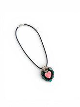 Corazon Rosa y Turquesa Short Necklace