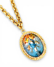 La Asuncion de la Virgen Color Medallion with Pearls with Estefania Chain ✨ Long Necklace 30”