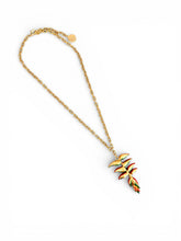Heliconia on Carola Chain Short Necklace 18”-20”
