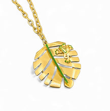 Collar Hoja 🍃 Coqui 🐸 Short Necklace CAROLA Chain 19”-22” with Enamel Detail color 🎨