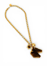 Tiger Eye for Clarity 🐴 Carved Horse Stone with Tiger Eye & Sphere Charms on Estefania Short Necklace