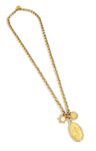 Angel de la GUARDA Medallón✨ “Ángel de mi guarda, dulce compañía, no me desampares ni de noche ni de día” ✨ ESTEFANIA Chain Long Necklace 30”✨ Choose Initial ⬇️