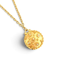 Medallion Small Pearls on Camila Chain Short Necklace 18”-20”