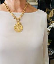 NEW! ONLY 1 LEFT!!! Virgen de Del CARMEN Medallion with VICTORIA Chain Pearl & CZ Pendant w/ Pearl Charm ✨SHORT Toggle Necklace 20”