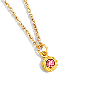 NEW!!! Rose Crystal Charm for Breast Cancer Awareness 💗 ✨MIA Thin Chain✨Short Necklace 18”-20”✨