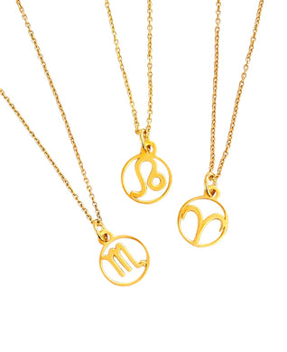 Zodiac Mini Symbol Necklace with MIA Thin Chain 16” Adj to 18” ✨Select Your Sign Below ⬇️