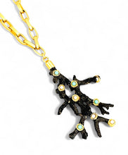 JUST ARRIVED!!! ✨ BLACK 🪸 Coral Like 🪸with Turquoise & Pearl Branch Statement Pendant Approx 4” in GOLD ⭐️ Long Necklace 30”