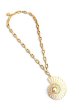 Nautilus with Pearl on Daniela Chain Short Necklace 20”