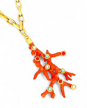 JUST ARRIVED!!! CORAL 🪸 Coral Like 🪸Branch Statement Pendant Approx 4” in GOLD ⭐️ Short Mid-Length Necklace 20-23”