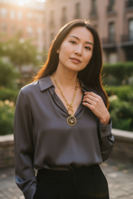 SCORPIO ♏️ Enamel Medallion with Birthstone & Initial with Regina Chain 18” Adj to 20” ✨ Choose Birthstone & Pave Initial ⬇️