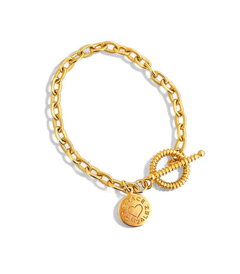 CAROLA ✨ Toggle BRACELET Link Chain with Closure ✨ 7 1/2” (not adjustable)
