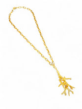 ONLY 1 LEFT!!! Coral Like 🪸Branch Statement Pendant Approx 4” in GOLD ⭐️ Long Necklace 30”