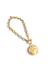 Large Medallion Signature Necklace with Isabela Chain 20”