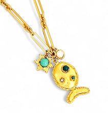 ONLY 1 LEFT!!! Pescao Burbuja 🫧 Shades of Turquoise Color Short Necklace