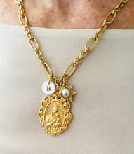 NEW!!! Perpetuo Socorro with Pearl Detail✨ REGINA Chain ✨Short Necklace 20-22”✨ Choose Initial Below ⬇️