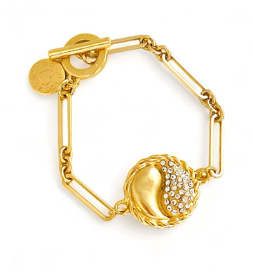 ONLY 1 LEFT!!! Yin & Yang Pave Bracelet ✨ SOFIA Chain Toggle Bracelet✨Choose Bracelet Size Below ⬇️