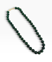 Green Jade Hand Knotted Necklace Short 20”-22” with Gold 14K Vermeil Closure