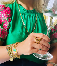 ONLY 1 LEFT!!! Yin & Yang Enamel Pink & Green Bracelet ✨ ISABELA Chain Toggle Bracelet✨Choose Bracelet Size Below ⬇️