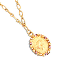 San Antonio DE CABEZA with Rose Quartz Eugenia Chain Short Necklace 18”-20”