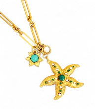 ONLY 2 LEFT!!! Starfishy Medium Turquoise -Like Color with Pearl ✨Short Necklace